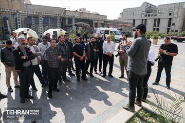 مانور تخلیه اضطراری ساختمان مرکزی شهرداری تهران