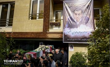 مراسم وداع با پیکر مطهر شهید عملیات تروریستی حرم شاهچراغ (ع) 19