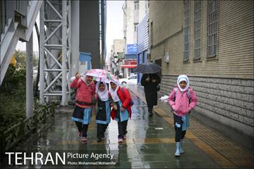 بارش باران پاییزی در تهران 2