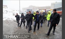 بازدید شهردار تهران از ستاد برف روبی شهرداری منطقه شش 12