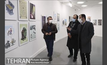 بازدید مدیران شهری و اعضای شورای شهر تهران از نمایشگاه تهران از منظر هنرمندان-4