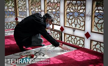 غبارروبی مزار شهدای گمنام فدک 10