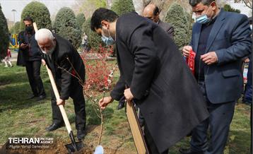 مراسم‌ کاشت نهال در بوستان بهاران منطقه ۱۷
