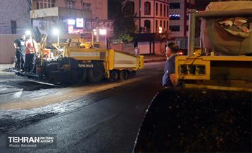 عملیات آسفالت ریزی در منطقه 5 9