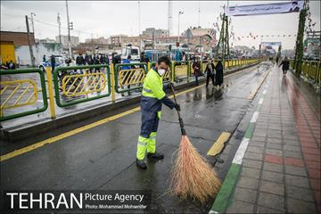 خدمات شهرداری تهران در پایان راهپیمایی ۲۲ بهمن  7