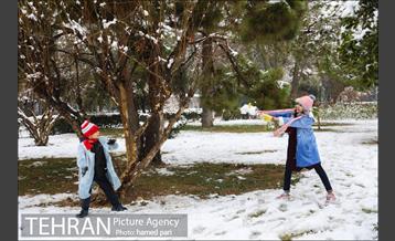 روز برفی تهران در پارک شهر 6