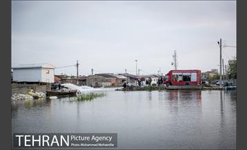 عملیات تخلیه آب از محلات گمیشان 22