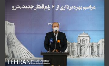 مراسم بهره برداری از 2 رام قطار جدید مترو 15