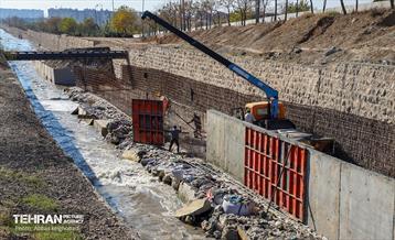 ترمیم و مرمت کانال سرخه حصار در شرق تهران 2