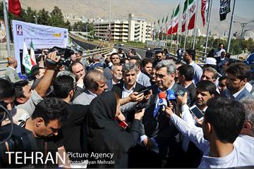 افتتاح پل غیر همسطح بزرگراه شهید چمران (پل شهید نوروزی) با حضور شهردار تهران 15