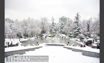 روز برفی تهران در بوستان ملت 10