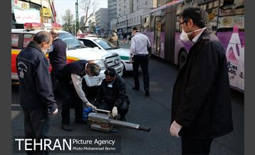 عملیات ضدعفونی المان های شهری منطقه 6 4