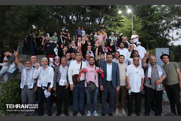 اهتزاز بزرگترین پرچم فلسطین جهان در تهران 9