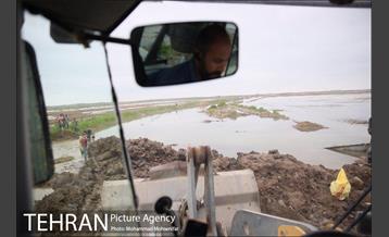 جلوگیری از ورود اب گرگان رود به شهر اق قلا 10