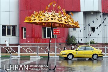 بارش باران پاییزی در تهران 2