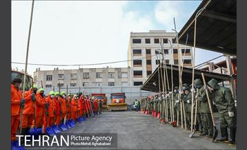 مانور عملیات برف روبی شهرداری منطقه 8