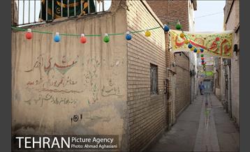 آذین بندی محله عودلاجان برای جشن نیمه شعبان 16