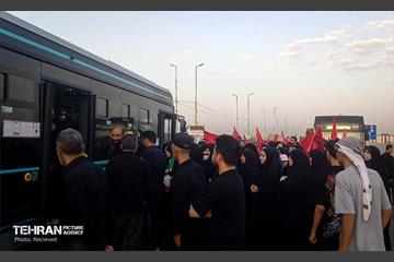 خدمات‌رسانی ناوگان اتوبوسرانی در مراسم تشییع آقای شهید ایران 12