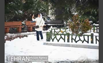 روز برفی تهران در بوستان ملت 2