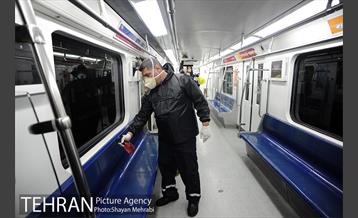 عملیات ضد عفونی کردن مترو تهران 24