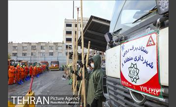 مانور عملیات برف روبی شهرداری منطقه 8