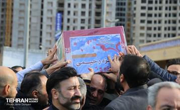 مراسم تشییع شهیده فائزه رحیمی در هوافضای سپاه 8