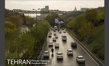 ترافیک تهران در یک روز بارانی 10