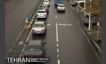 ترافیک تهران در یک روز بارانی 18