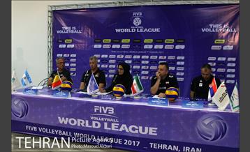 نشست خبری هفته دوم لیگ جهانی در تهران