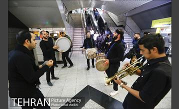 مراسم رونمایی از دیوار نگار نام جاوید حسین(ع) در مترو امام حسین 2