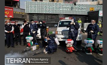 عملیات ضدعفونی المان های شهری منطقه 6 5