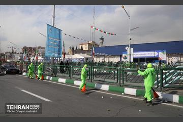 خدمات شهرداری تهران در پایان راهپیمایی ۲۲ بهمن 37
