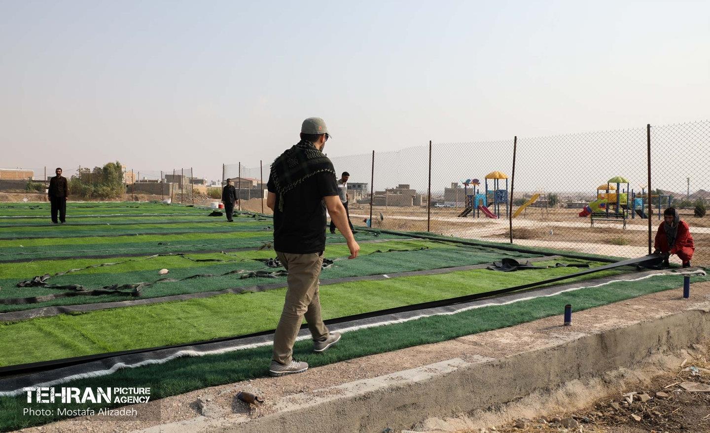 ساخت زمین چمن مصنوعی در شهر قصرشیرین 13