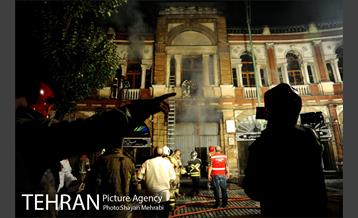 آتش سوزی ساختمان میدان حسن آباد 4