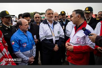 بازدید شهردار تهران از مانور تمرین اسکان اضطراری 24