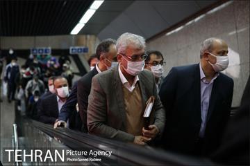 بازدید سخنگوی دولت از طرح استفاده اجباری ماسک در مترو 27