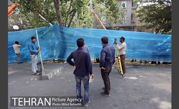 ریزش بخشی از خیابان پیامبر اتوبان ستاری -3 14