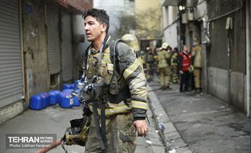 آتش سوزی در خیابان بهار تهران 72