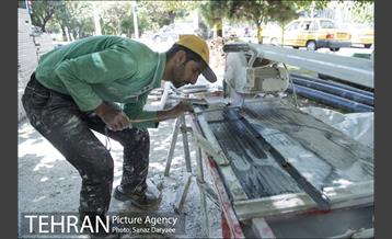 بازسازی سنگ فرش های بلوار کشاورز‎ 3