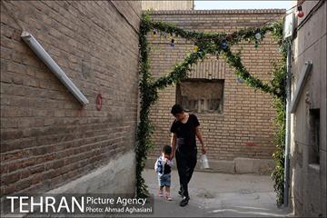 آذین بندی محله عودلاجان برای جشن نیمه شعبان 9