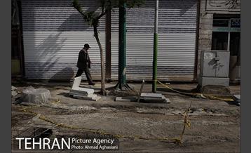 سنگ فرش خیابان پامنار‎ 3