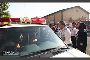 آیین بدرقه خادمین سازمان آتش‌نشانی 7