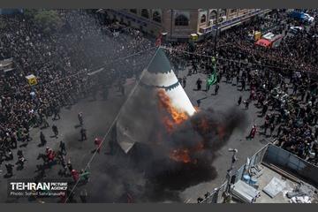 خیمه سوزان ظهر عاشورا در چهارراه گلوبندگ 10