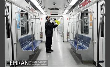 عملیات ضد عفونی کردن مترو تهران 27