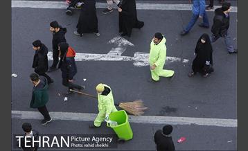 نظافت و پاکسازی مسیرهای مراسم تشییع پیکر سردار قاسم سلیمانی  9