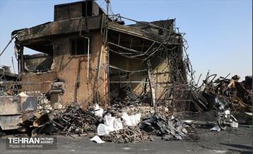 بازار آهن شآداباد پس از آتش سوزی 25