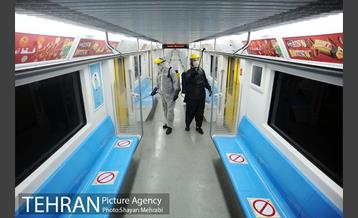 عملیات ضدعفونی کردن مترو تهران 20