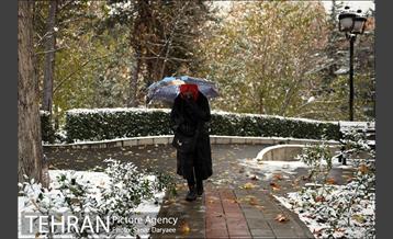 بارش برف پاییزی در تهران 16