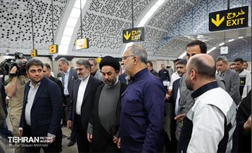 آیین تست گرم مسیر پایانی خط ۷ مترو تهران و بهره‌برداری از ورودی دوم ایستگاه آهنگ 53