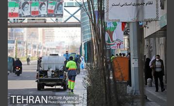 خدمات شهرداری تهران در پایان راهپیمایی ۲۲ بهمن 3